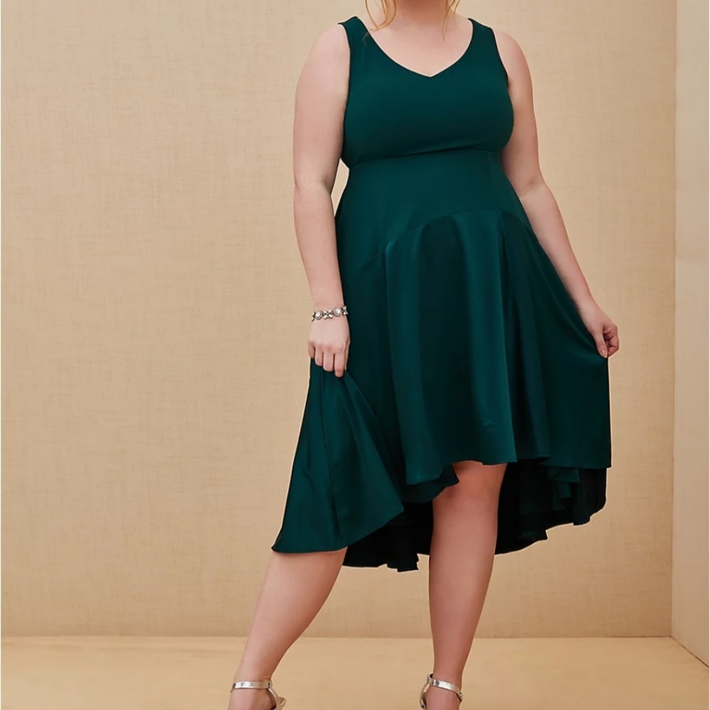 Torrid Size 18 Dark Green Dress